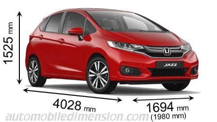 honda jazz measurements.